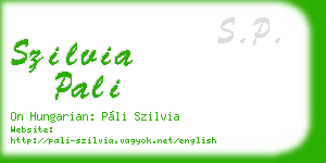 szilvia pali business card